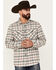 Image #1 - Pendleton Men's Burnside Plaid Print Long Sleeve Button-Down Flannel Shirt, Grey, hi-res