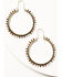 Image #2 - Shyanne Women's Gold Multicolored Beaded Hoop Dreamcatcher Earrings, Gold, hi-res