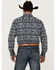 Image #4 - Gibson Trading Co Men's Shin Dig Floral Print Long Sleeve Button-Down Western Shirt, Navy, hi-res