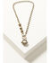 Image #2 - Erin Knight Designs Women's Vintage Sterling Plated Ball Chain with Vintage Caged Pendant, Gold, hi-res