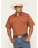 Image #1 - Ely Walker Men's Boot Barn Exclusive Solid Short Sleeve Snap Western Shirt - Tall, , hi-res