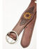 Image #2 - Shyanne Women's Brown Sunflower Tooled Western Belt, Brown, hi-res