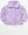 Image #1 - Urban Republic Infant Girls' Faux Fur Snap Jacket , Light Purple, hi-res