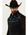 Image #2 - Rodeo Clothing Men's Fancy Smiley Yoke Embroidered Long Sleeve Snap Western Shirt, Black, hi-res