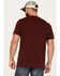 Image #4 - Moonshine Spirit&reg; Men's Sombrero Skull Short Sleeve Graphic T-Shirt, Burgundy, hi-res