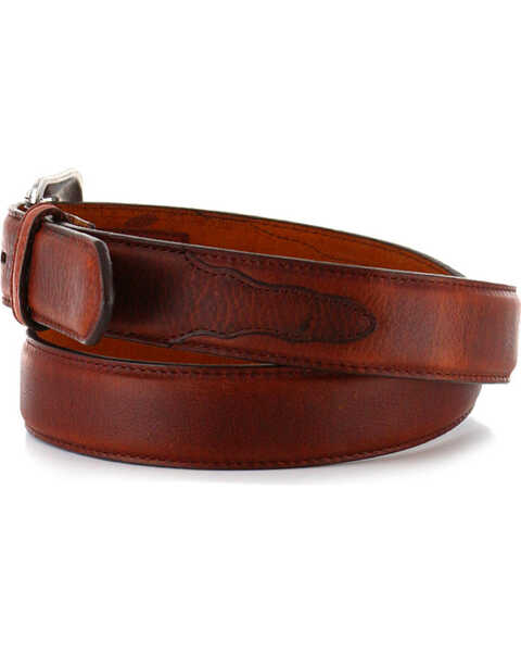 Image #4 - 3D Men's Genuine Leather Belt, Brown, hi-res