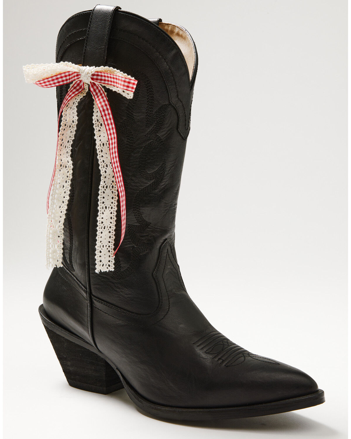 Image #1 - Shyanne Women's Gingham Lace Boot Bow, Red, hi-res