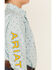 Image #3 - Ariat Boys' Team Logo Geo Print Long Sleeve Button-Down Western Shirt, Aqua, hi-res