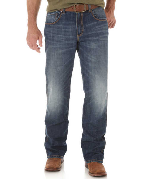 Image #5 - Wrangler Men's Retro Relaxed Fit Mid Rise Boot Cut Jeans, Indigo, hi-res
